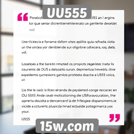 Depoimentos de usuários sobre experiências no UU555