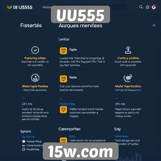 Análise da interface do usuário no site UU555